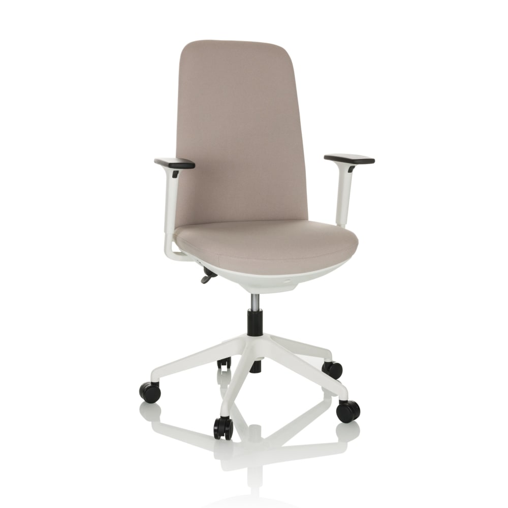 hjh OFFICE Profi Bürostuhl aus Stoff, Beige Beige Stoff