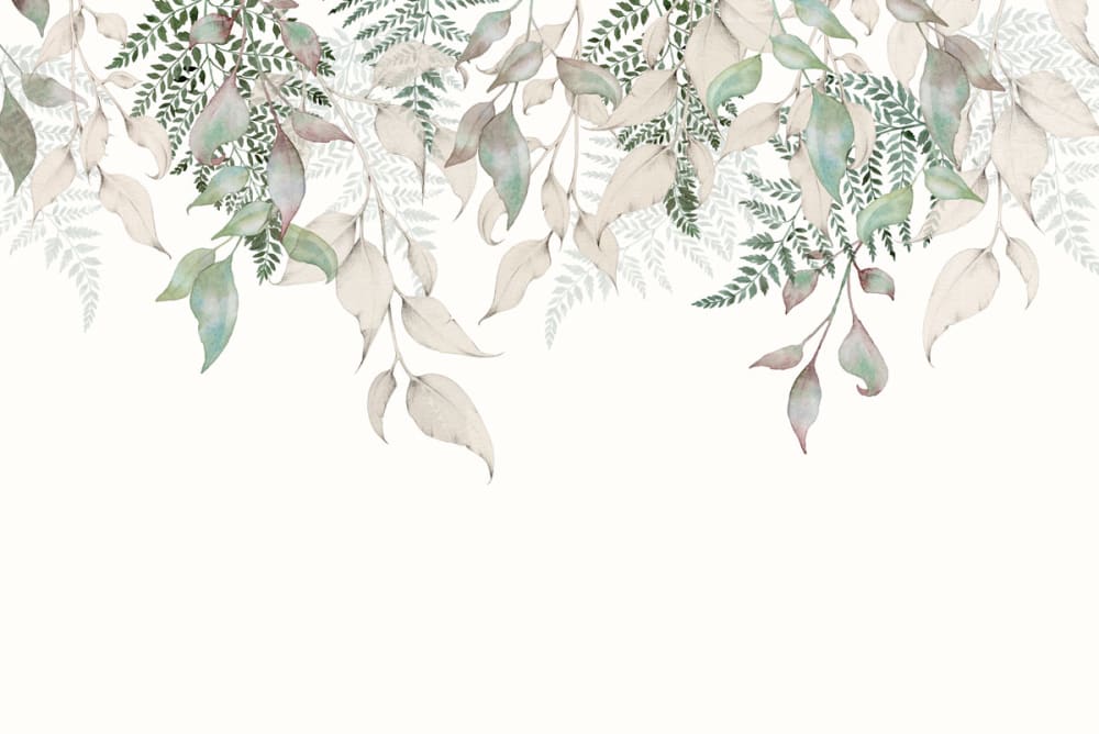 Papier peint esprit nature, crême 300 x 250cm — vue 3