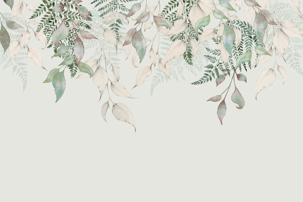 Papier peint esprit nature, vert clair 300 x 250cm — vue 3