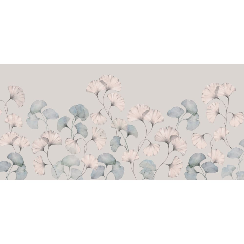Papier peint esprit gingko, gris 450 x 250cm — vue 3