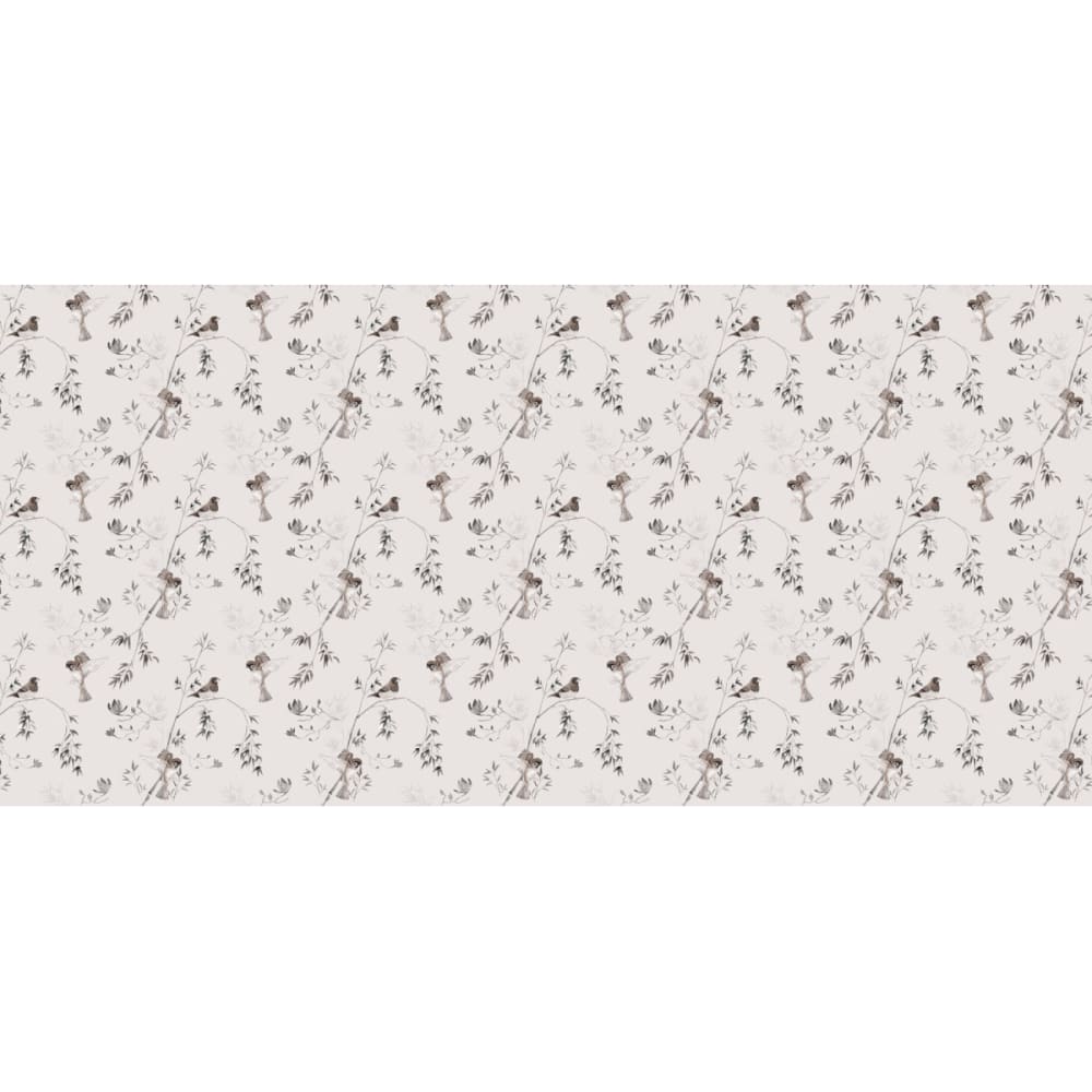 Papier peint moineaux du japon, beige 375 x 250cm — vue 3