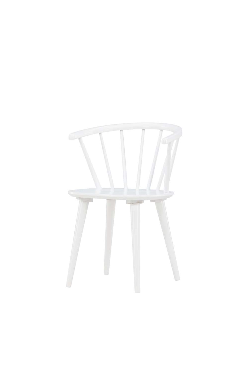 Lot de 2 chaisess en bois de caoutchouc blanches - Maisons du Monde
