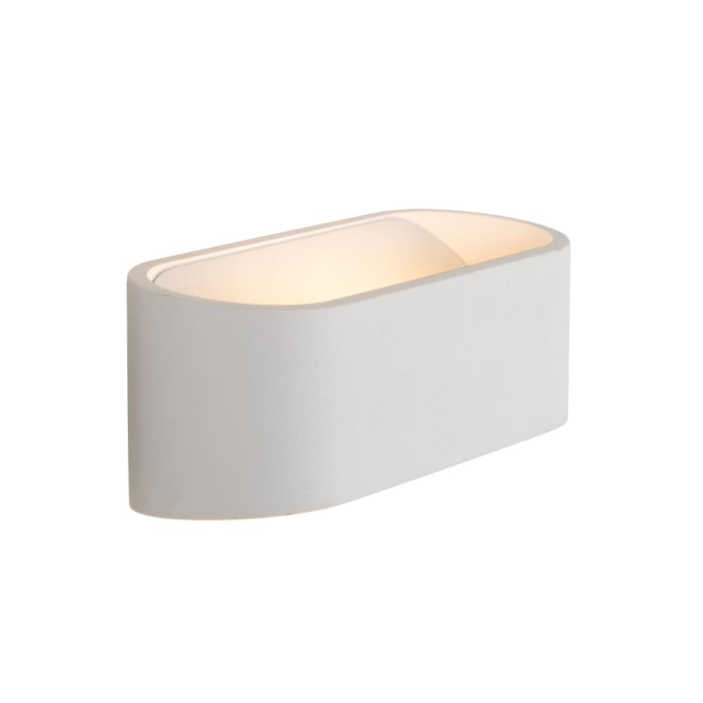 Applique murale rectangulaire en métal blanc, 16 x 7 cm — vue 3