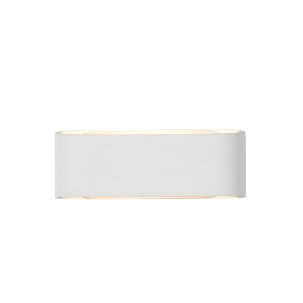 Applique murale rectangulaire en métal blanc, 16 x 7 cm — vue 4