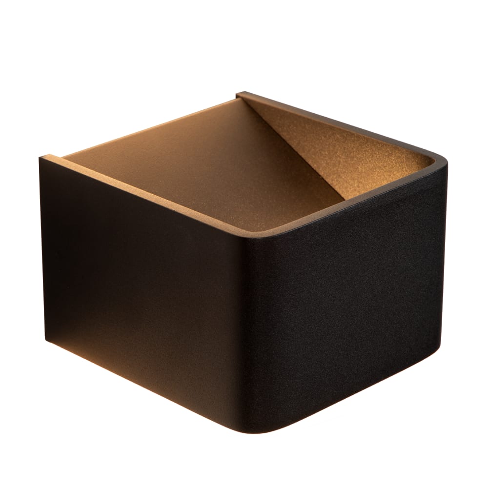 Applique murale rectangulaire en métal noir, 10 x 10 cm