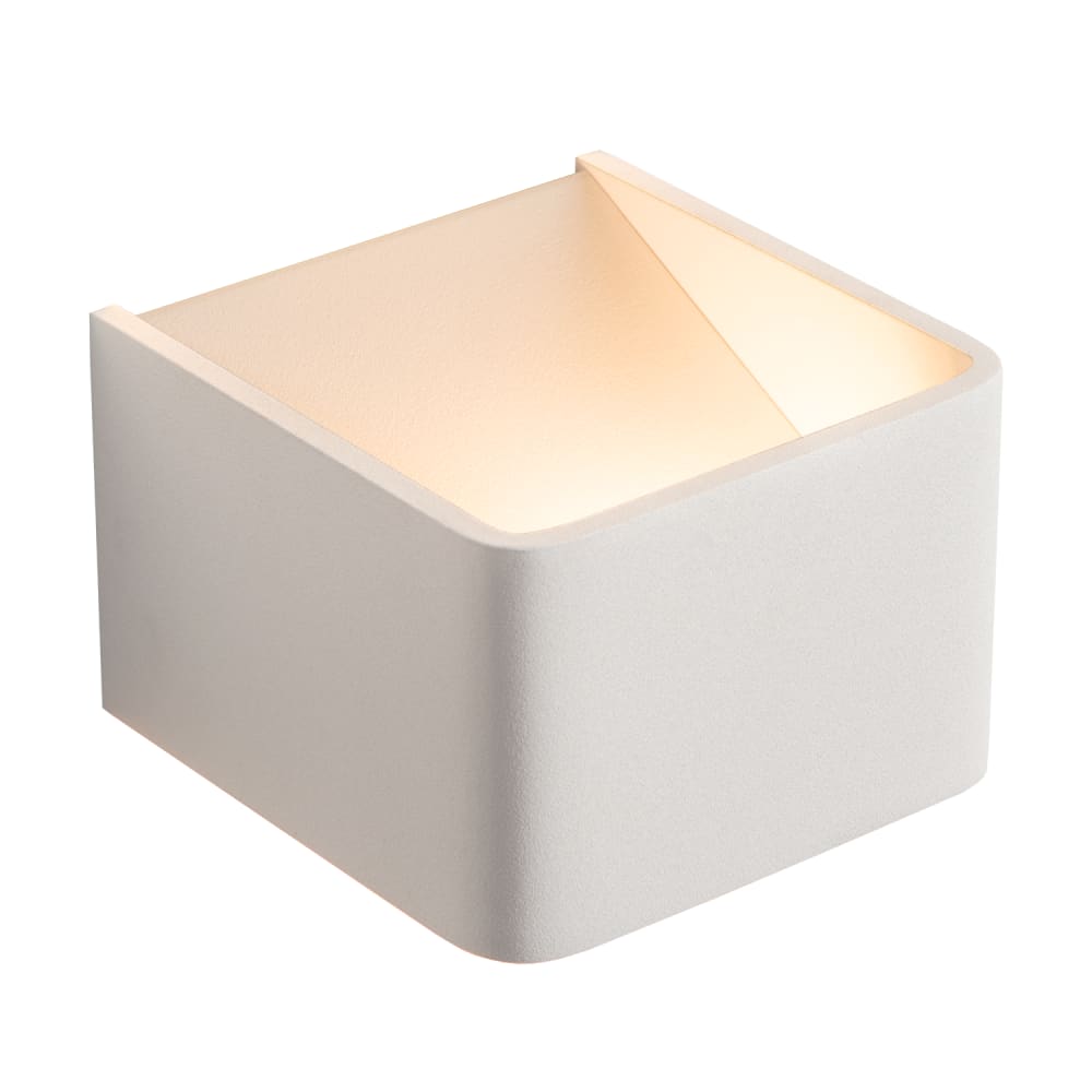 Applique murale rectangulaire en métal blanc, 10 x 10 cm