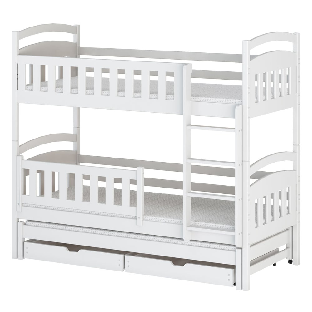 Lit superposé 90x200 sommier lit bois blanc Lit superposé 90x200 sommier lit bois blanc