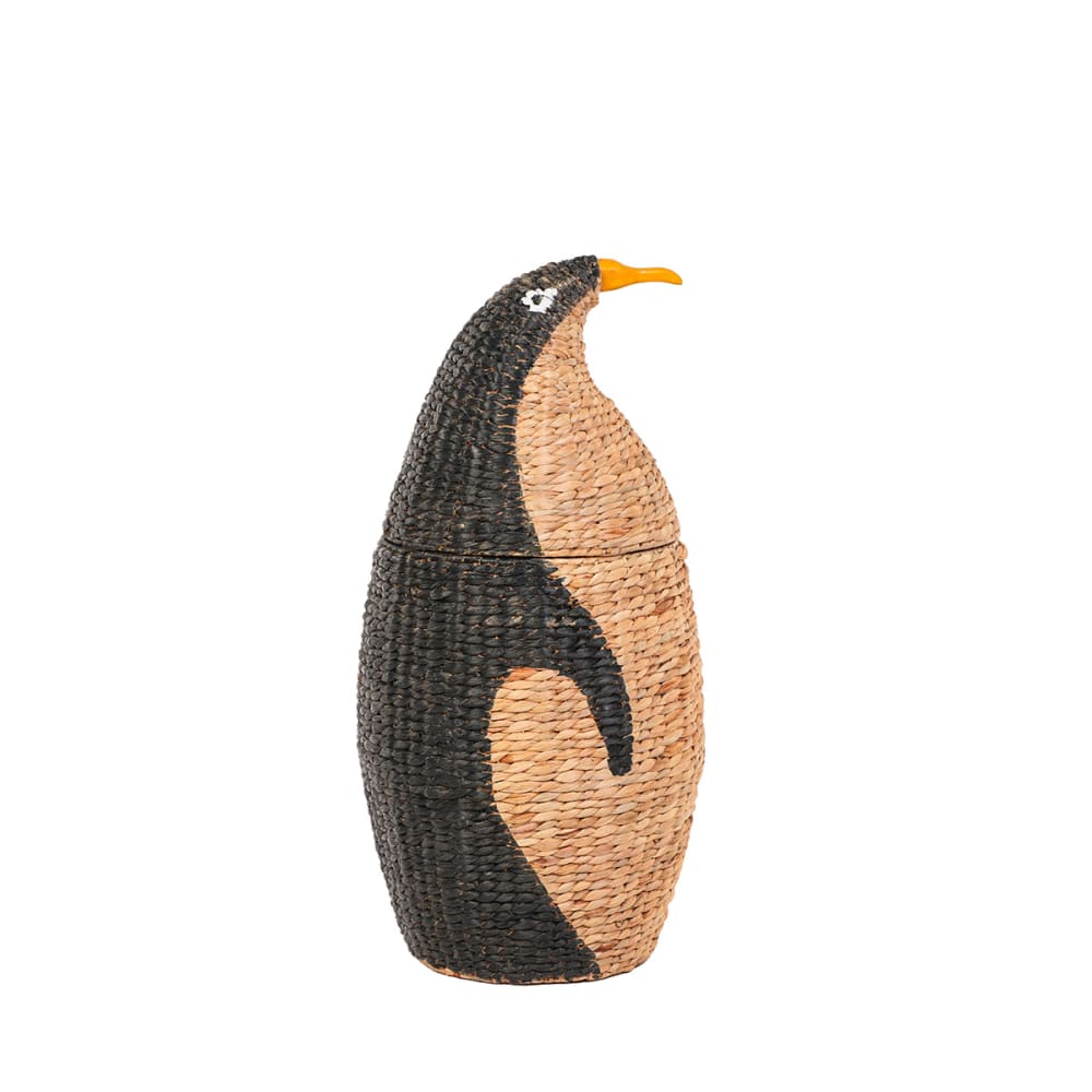 Maison Aubertin Panier bois Noir Fibres Naturelles - 83x83x40cm