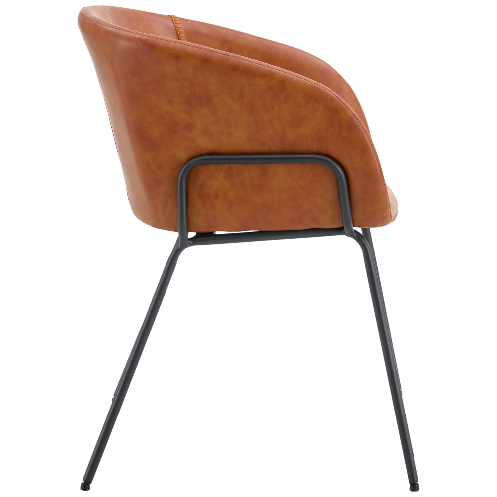 2er Set Stühle aus cognacfarbenem Kunstleder - Maisons Du Monde