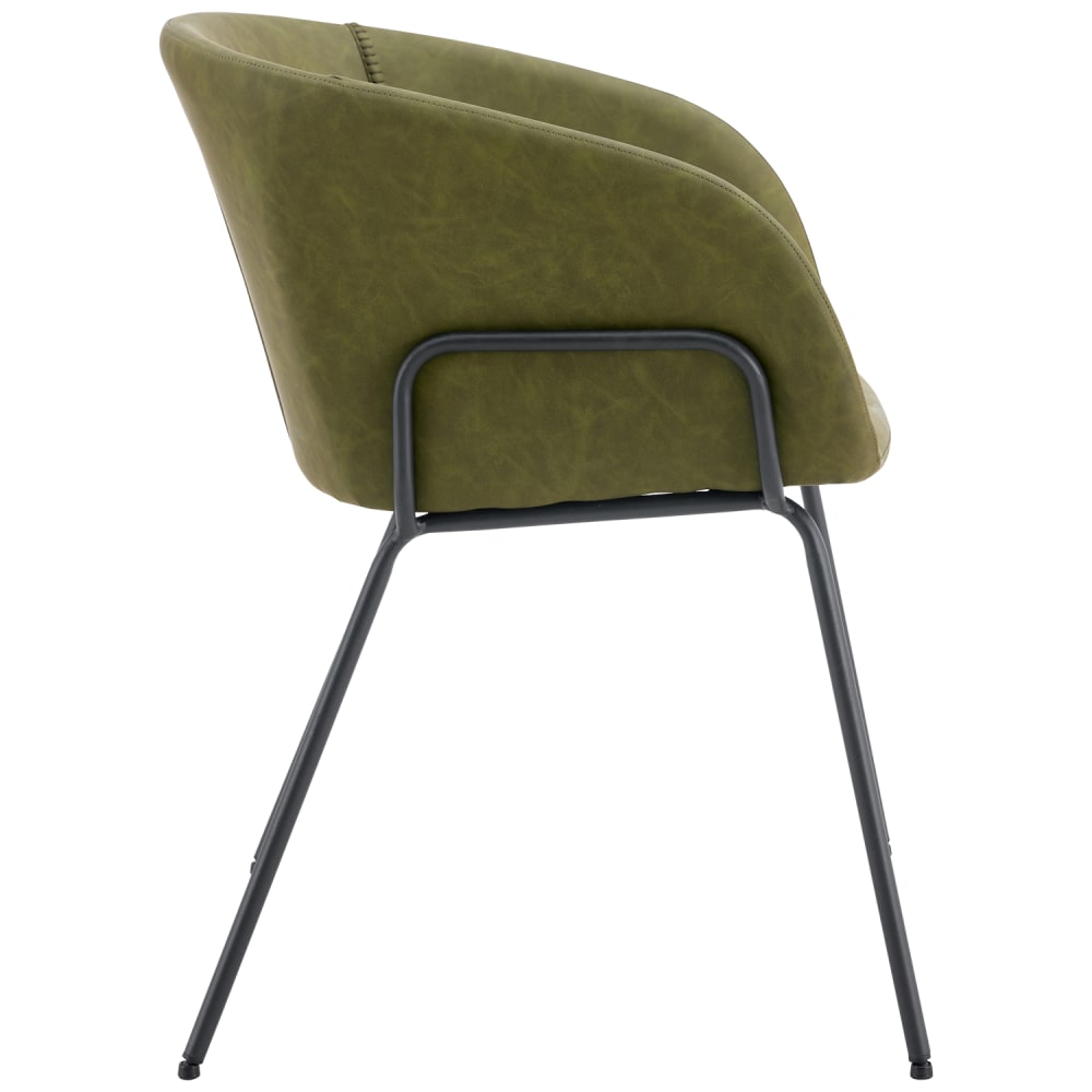 2er Set Stühle aus grünem Kunstleder - Maisons Du Monde