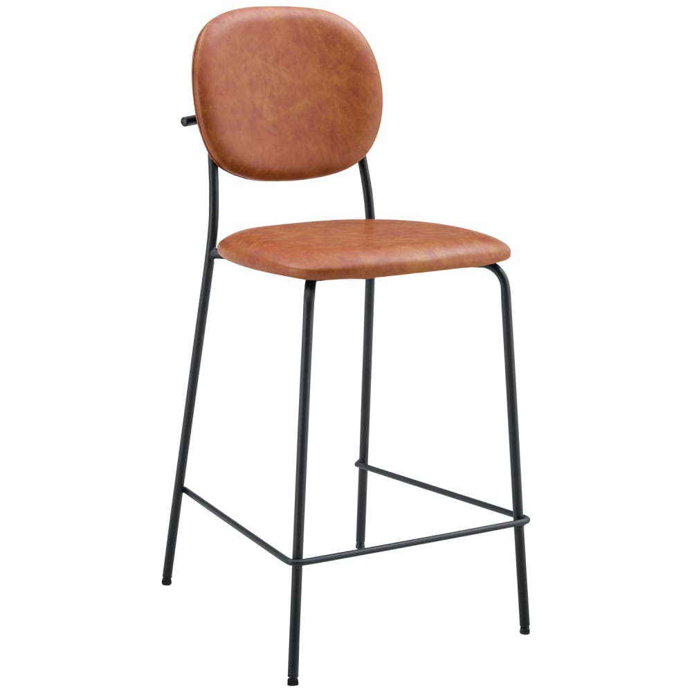Lot de 2 tabourets de bar en simili cognac - Maisons du Monde