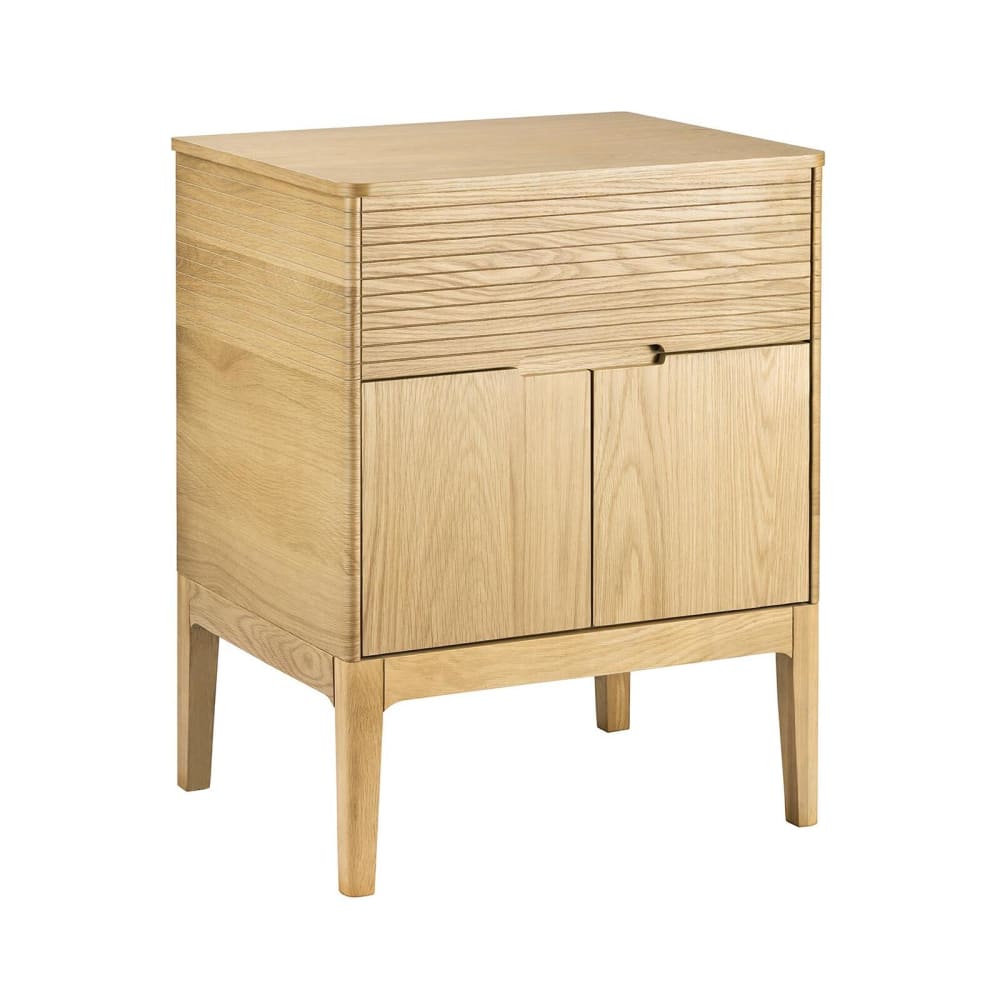 Mob In Meuble simple vasque 60 cm sur pieds en chêne naturel - sans vasque Braun Holz