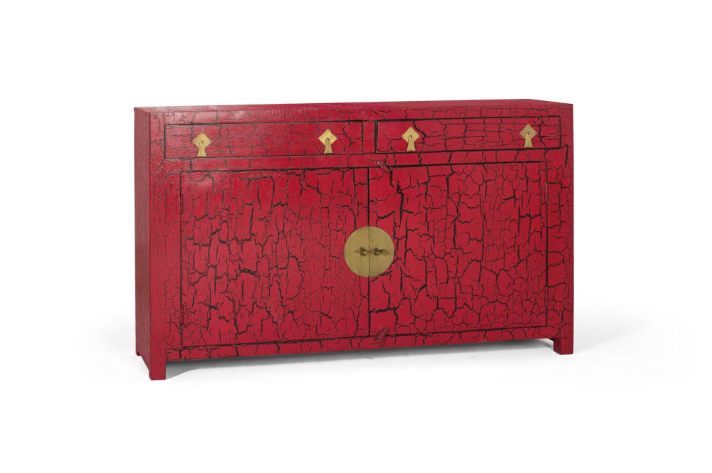 Buffet rouge de style japonais fait main - Maisons du Monde