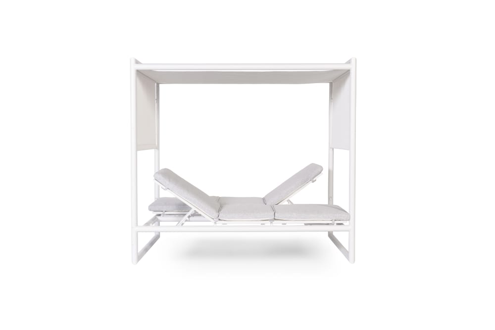 Lit double balinais blanc
