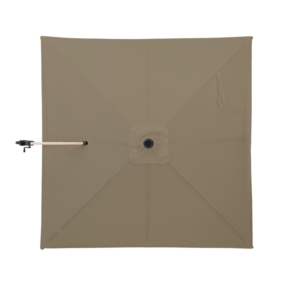 Pack parasol déporté carré 3m taupe avec socles et housse - Maisons du Monde