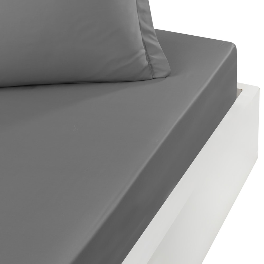 Drap housse en percale bonnet 40cm Galet 160x200 cm