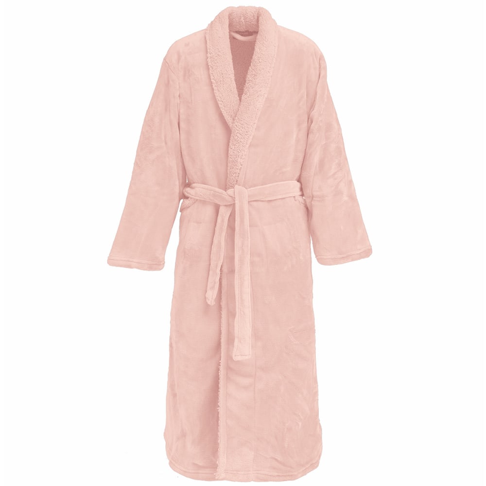 Peignoir mixte polaire chaud doublé  poudre M