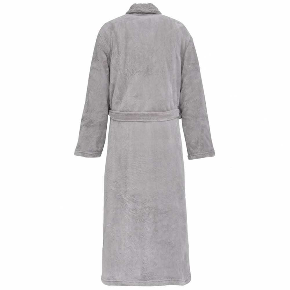 Peignoir mixte polaire chaud doublé  gris cendré XL