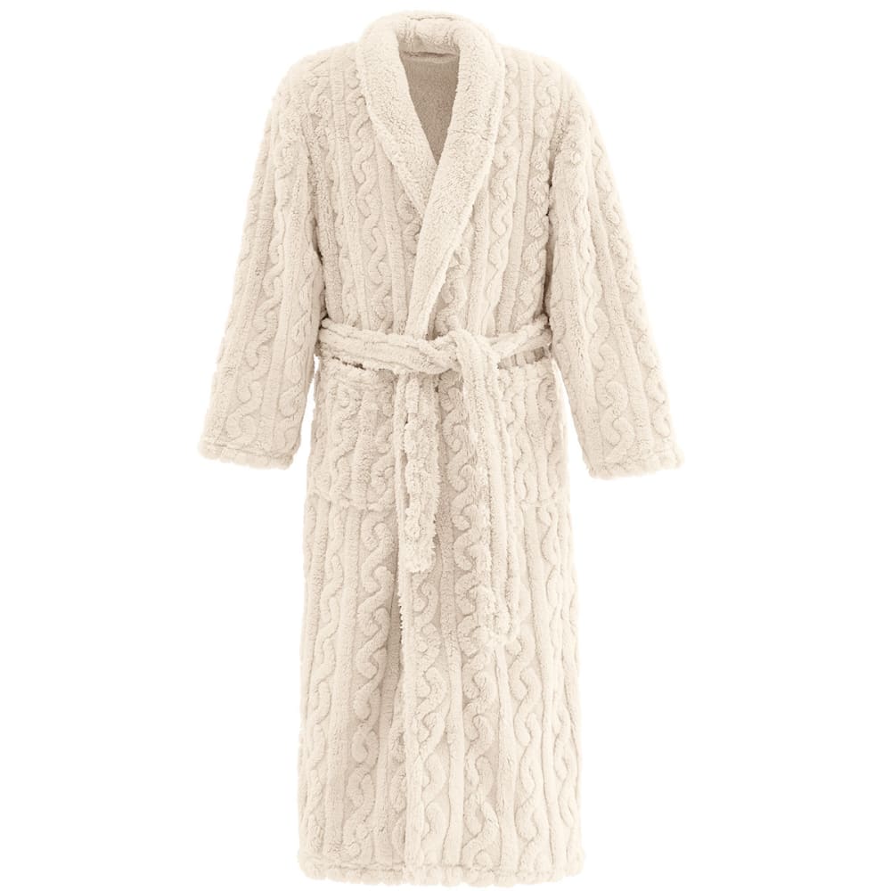 Ppeignoir polaire mixte doux et chaux ecru xl