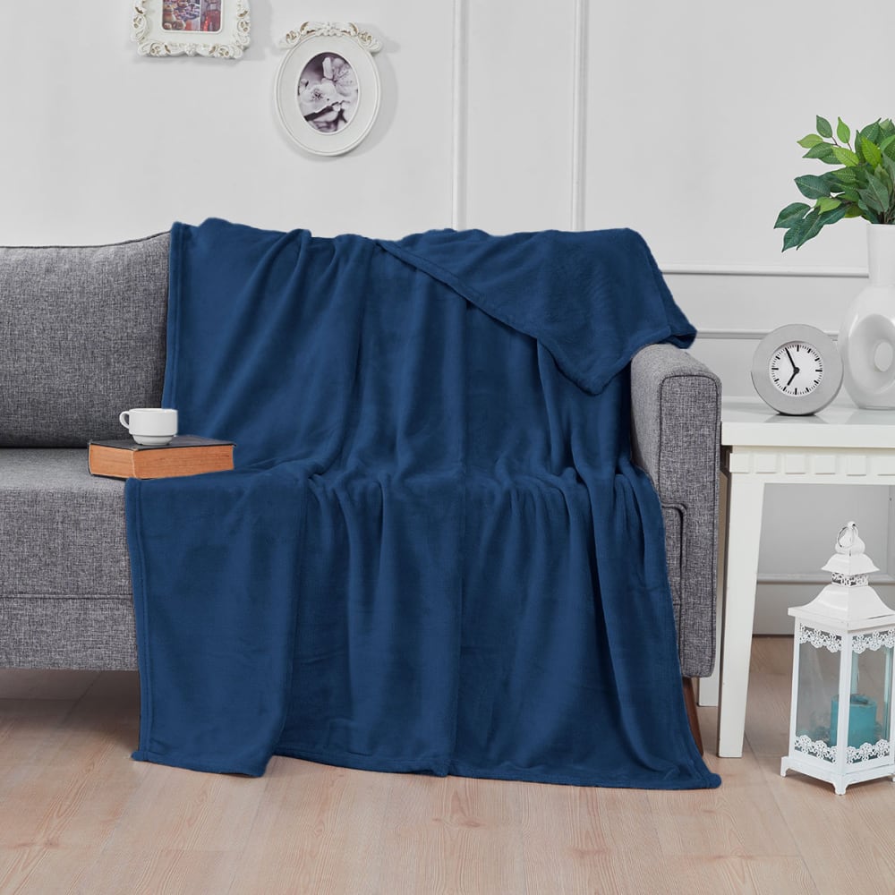 Pplaid polaire extra doux et chaud denim 150x180 cm