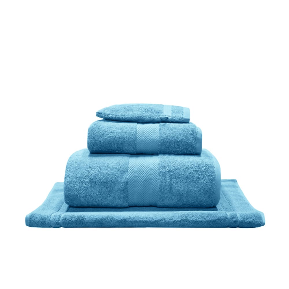 Ensemble de bain 4 pièces avec tapis cobalt