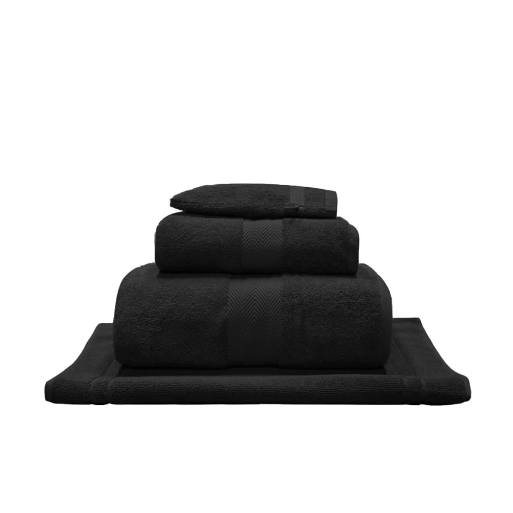 Ensemble de bain 4 pièces avec tapis noir