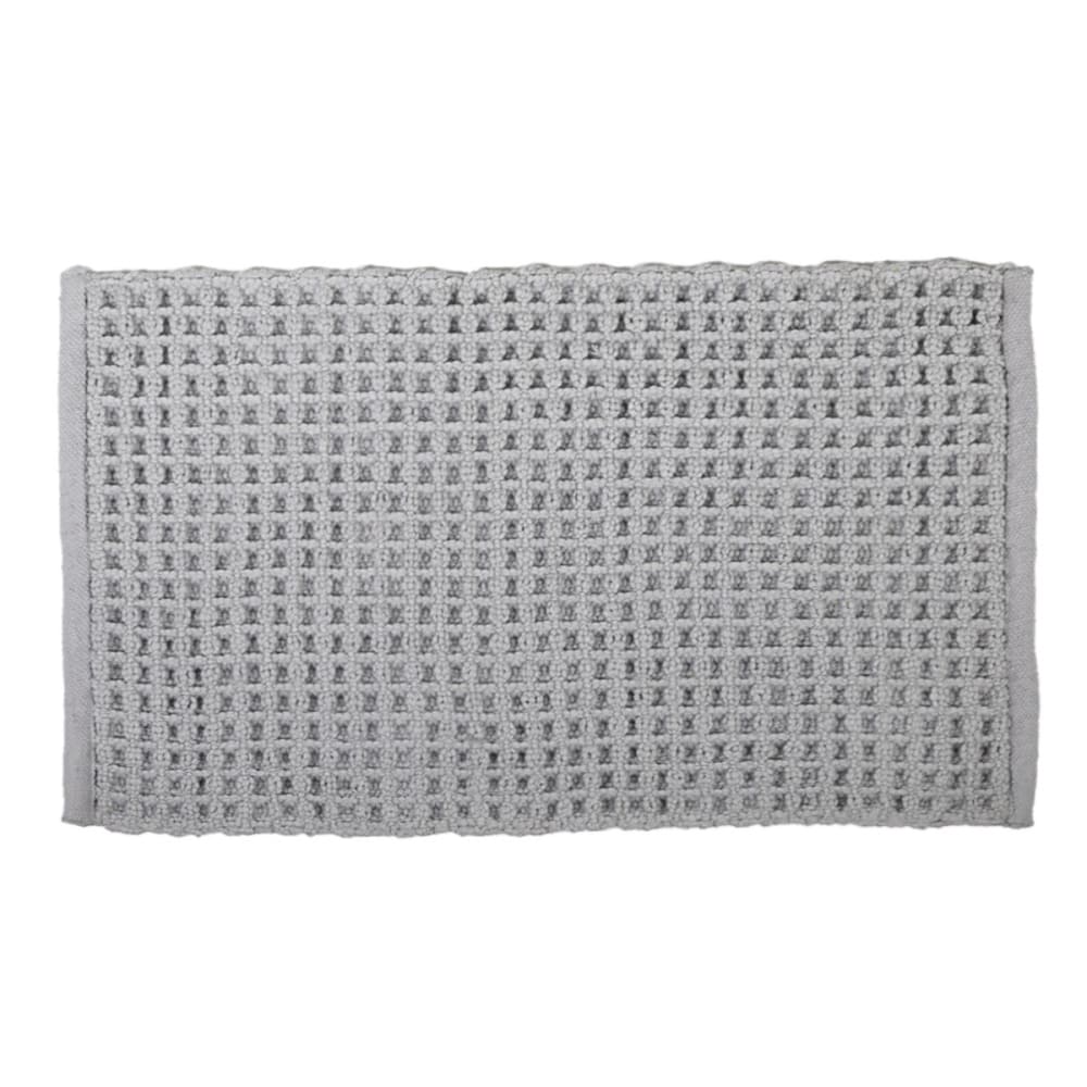 Sensei Maison Ttapis d'intérieur ou salle de bain en nid d' gris cendré 70x120 cm style classique chic Certifié Oeko-Tex - Coton