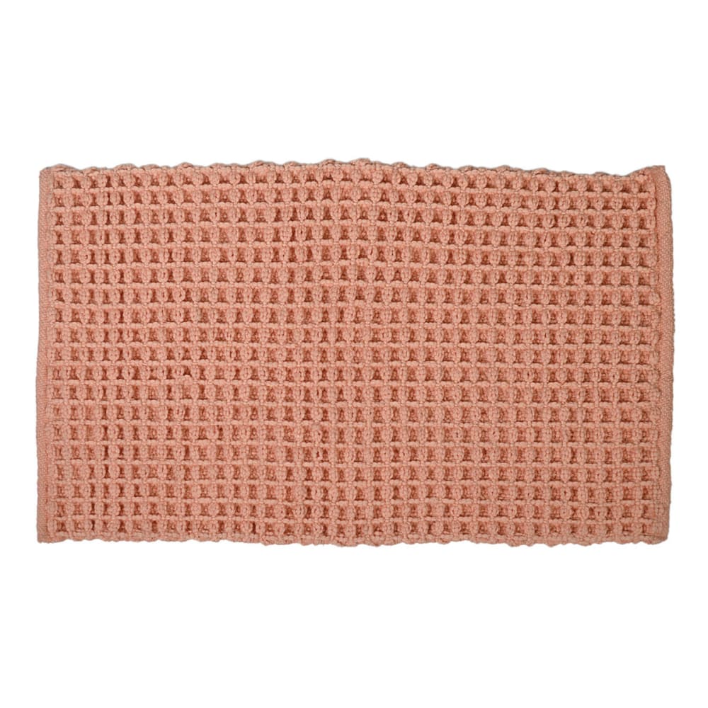 Sensei Maison Ttapis d'intérieur ou salle de bain en nid d' rose thé 70x120 cm style classique chic Certifié Oeko-Tex - Coton
