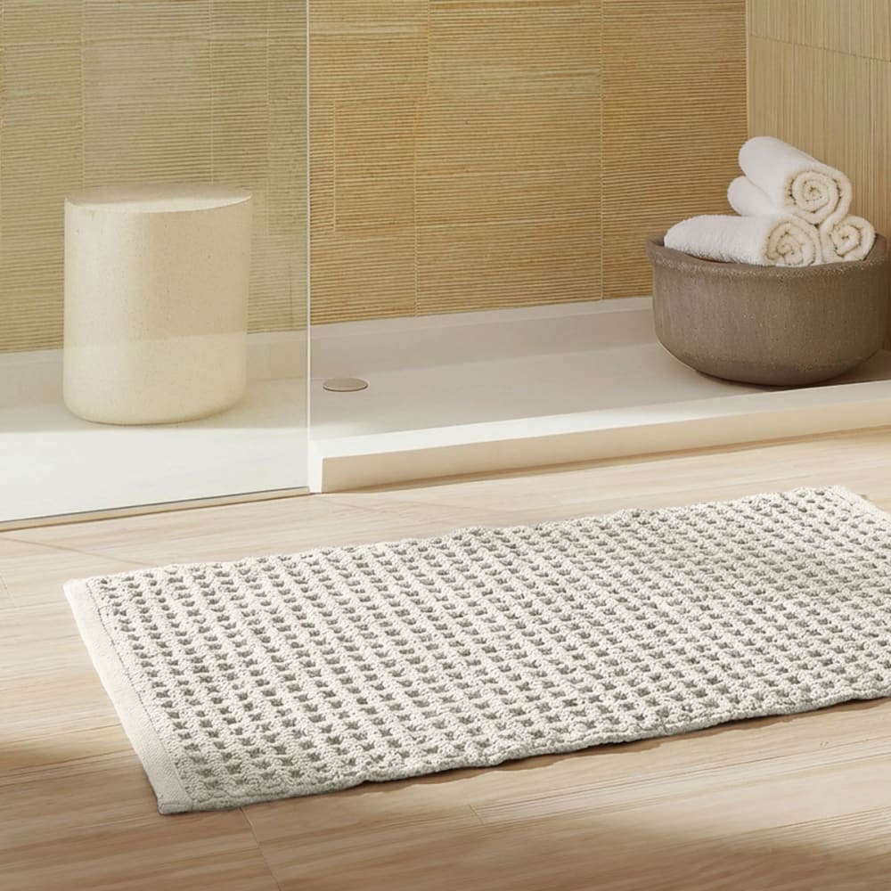 Ttapis d'intérieur ou salle de bain en nid d' blanc cassé 60x100 cm - Maisons du Monde