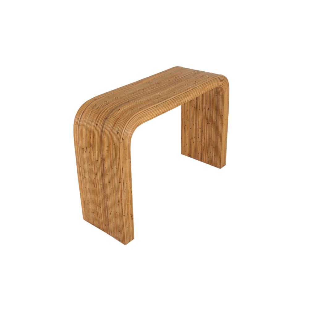 Console en rotin naturel, 110cm, bords arrondis - Maisons du Monde