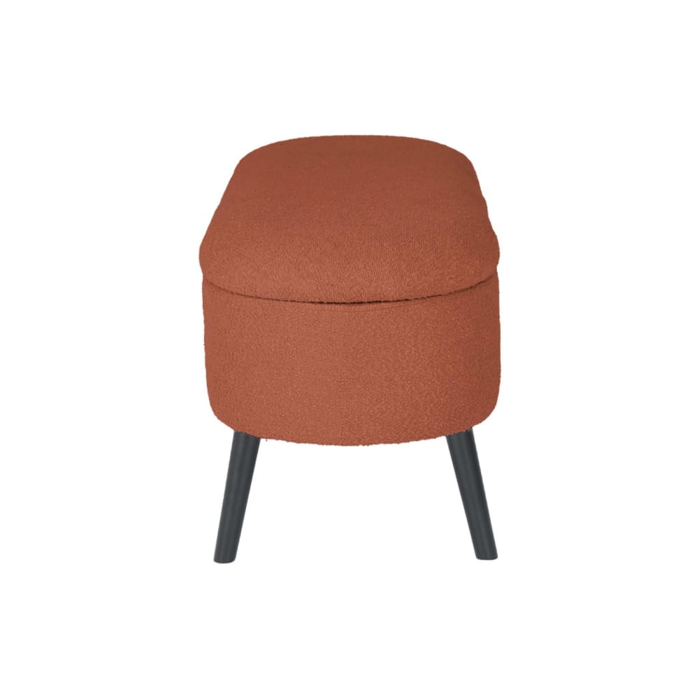 Banc coffre, bout de lit bouclette texturée, rouille - Maisons du Monde