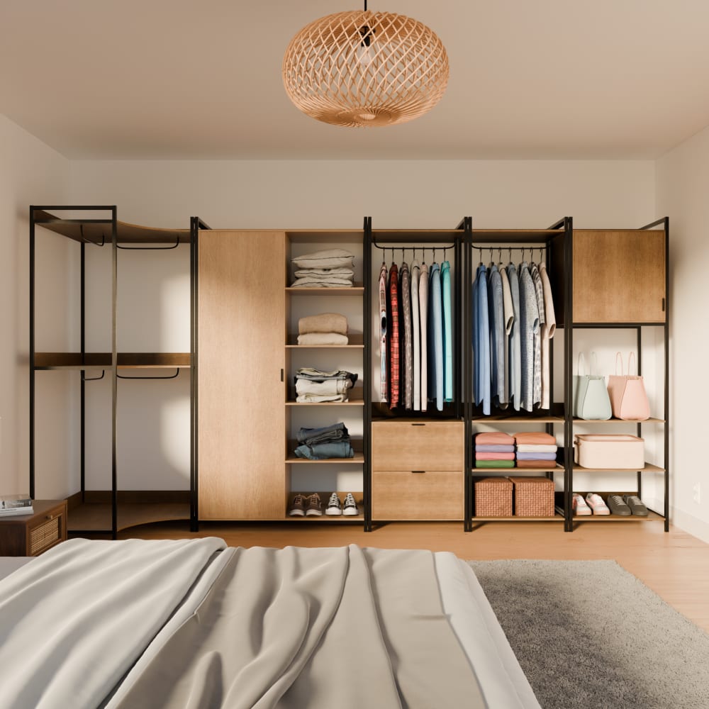 Kit dressing modulable noir avec 5 éléments