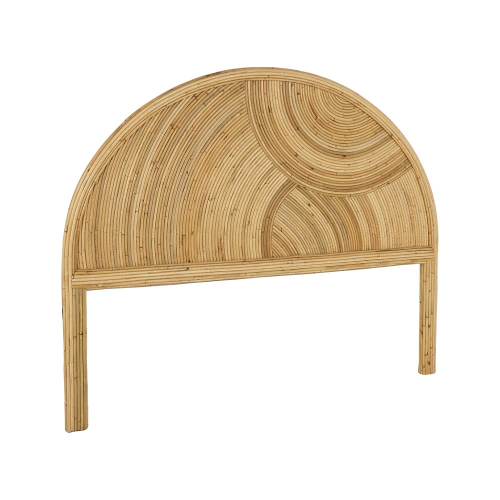 Tête de lit en rotin naturel, bois clair, 140cm