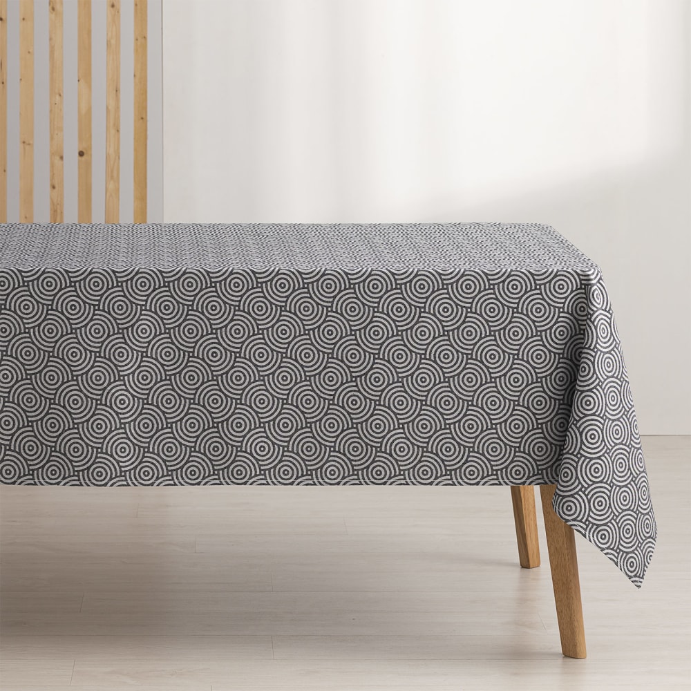 Gamusi Wasserdichte Tischdecke aus Baumwolle, Anthrazit 140x180 cm style modern Grau Öko-Tex Zertifikat Baumwolle