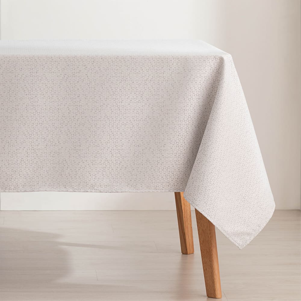 Gamusi Wasserdichte Tischdecke aus Baumwolle, Silber 140x180 cm style modern Silber Öko-Tex Zertifikat Baumwolle