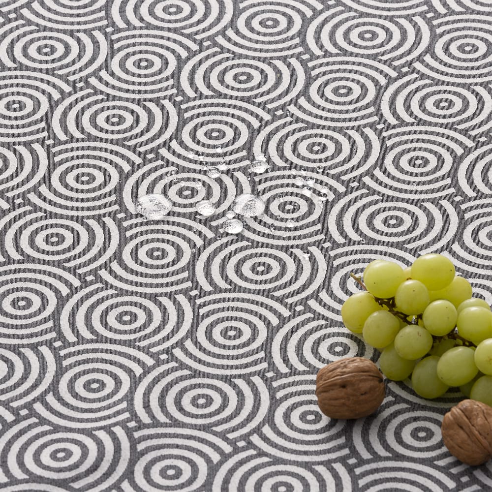 Wasserdichte Tischdecke aus Baumwolle, Anthrazit 140x200 cm -
