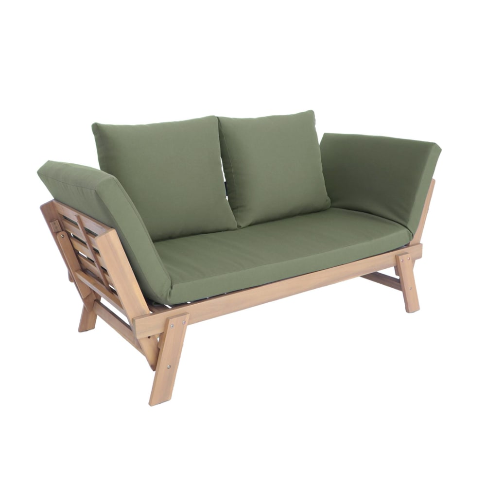 Banquette de jardin bois d'acacia 2/3 places kaki — Beyit