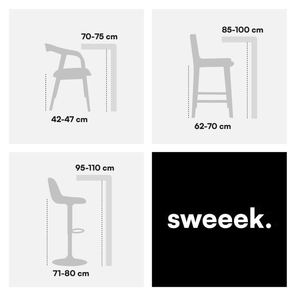 Lot de 4 chaises vintage en bois avec assise en rotin, blanc