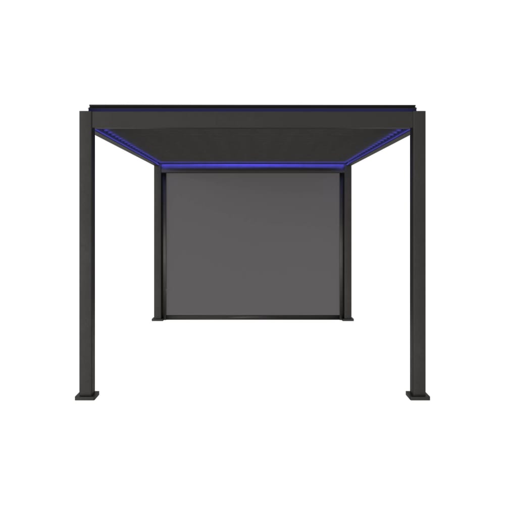 Pergola bioclimatique aluminium motorisée 4x3m led, store 3m - Maisons du Monde