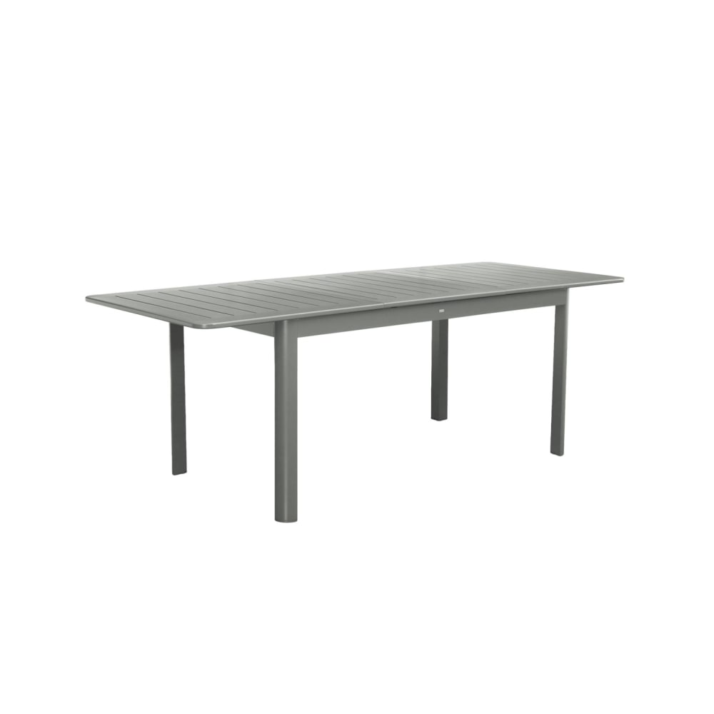Table de jardin kaki extensible aluminium, 8 places