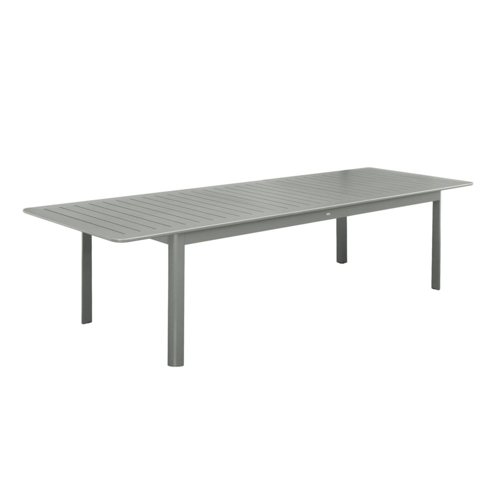 Table de jardin kaki extensible aluminium, 10 places - Maisons du Monde