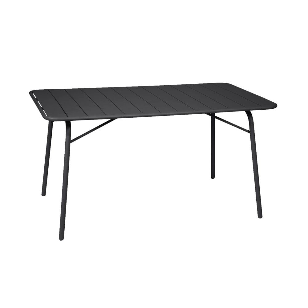 Table de jardin pliante métal 6 places, anthracite - Maisons du Monde