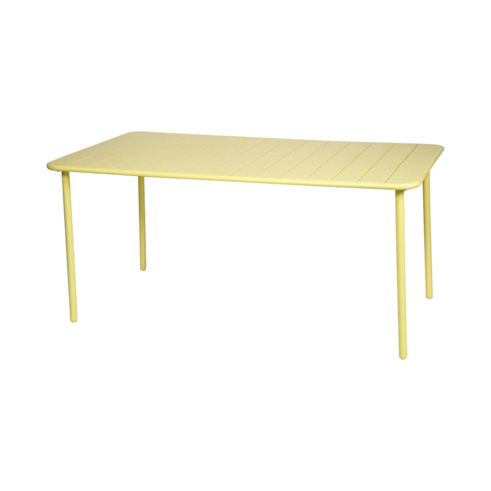 Table de jardin métal - jaune
