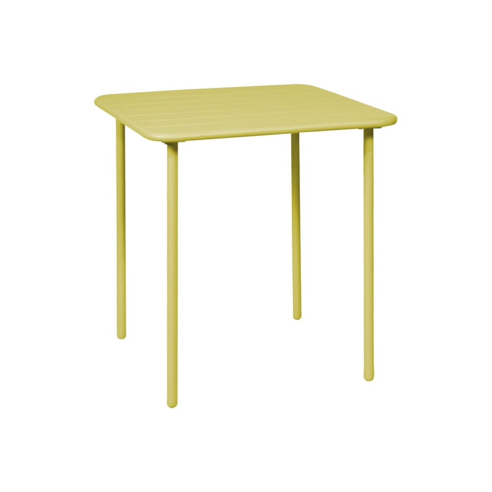 Table de jardin métal 2 places, jaune