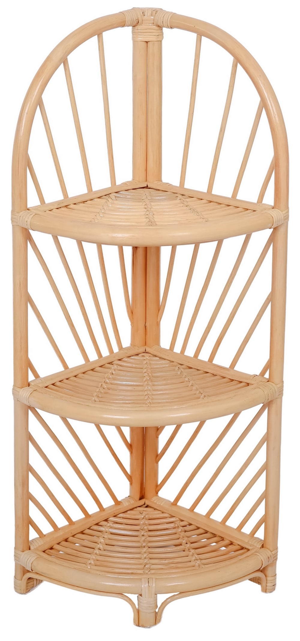 Eckregal mit 3 Ebenen aus natürlichem Rattan - Maisons Du Monde
