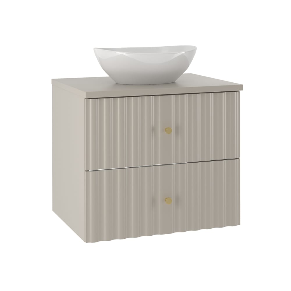 Meuble vasque stratifiés beige