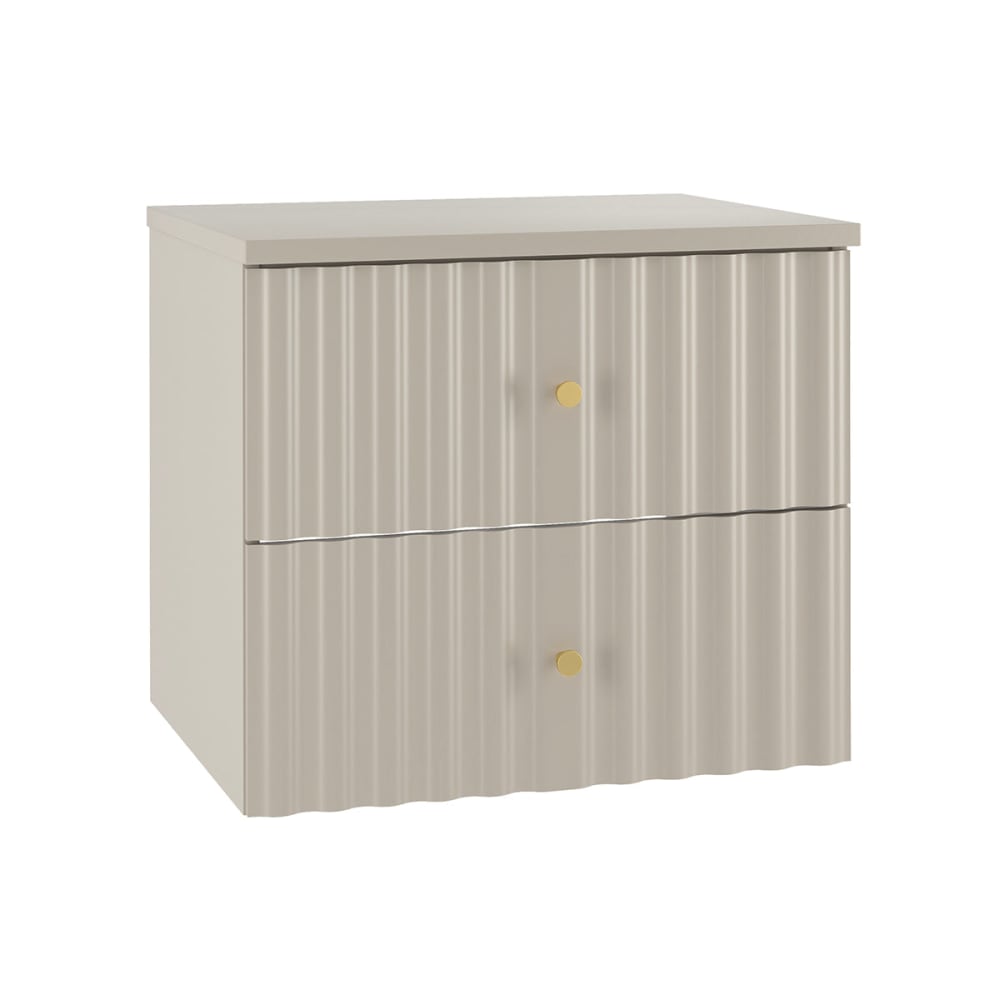 Petits meubles Waschbeckenunterschrank 60cm Melamin Kaschmir Beige Spanplatte