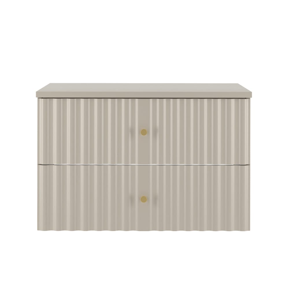Waschtischunterschrank 80cm Waschtisch Melamin Kaschmir - Maisons