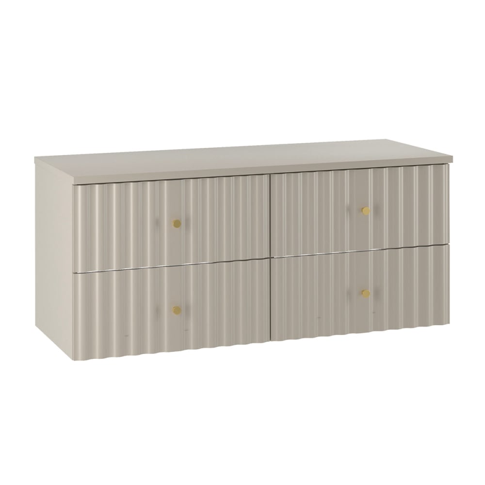 Petits meubles Waschtischunterschrank 120cm Melamin Kaschmir Beige Spanplatte