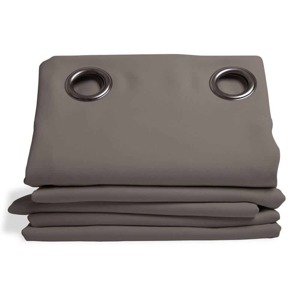 Rideau anti-ondes et occultant oeillets gris mc7305 130lx260h — vue 3